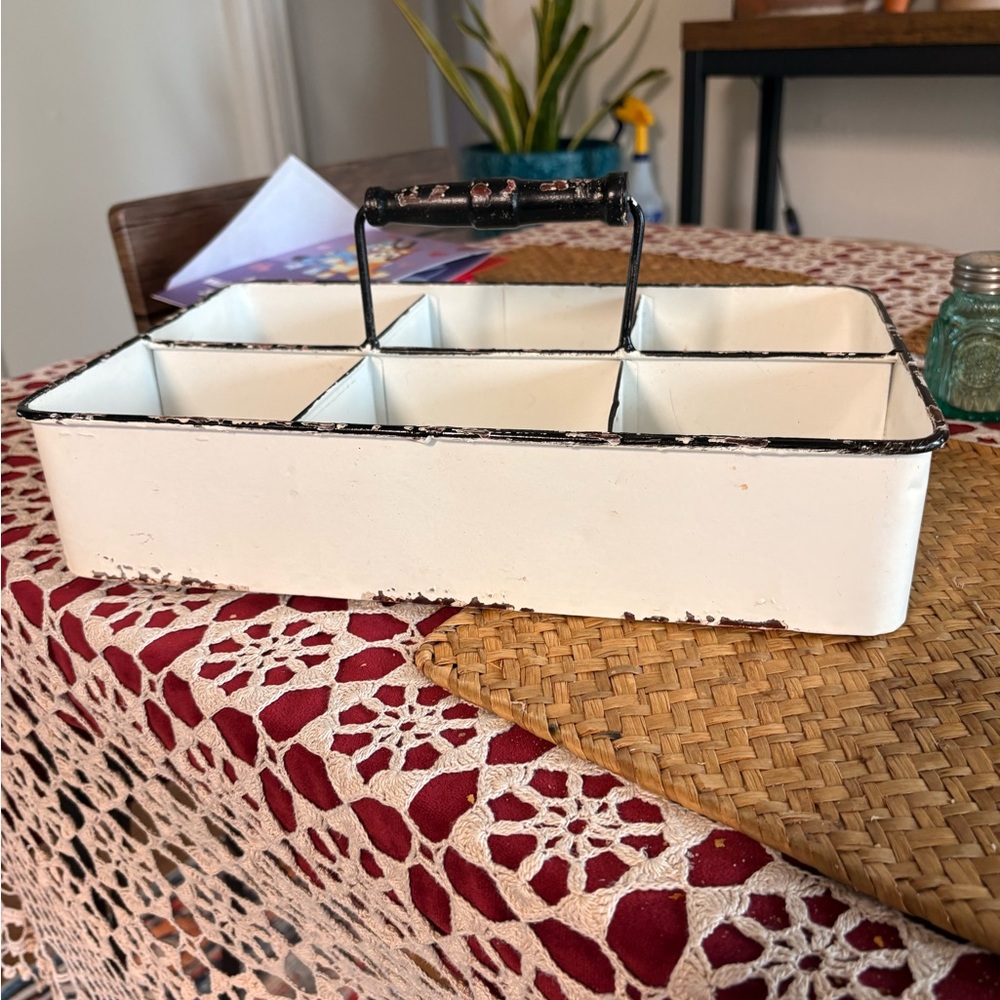 Amazon White Metal Storage Caddy